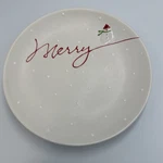 Hallmark Merry Tiny Snowman Raised Dots Christmas Cookie Plate Decor 8" Used. Price: $6.99.