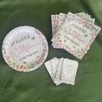 Baby Shower Wildflower Theme Plates, Napkins, Seed Packets 145 Pieces Open. Price: $12.95.