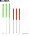 Klexic 9PCS Reusable Long Colored Straw 12"/10"/8.7", Green, Red, Silver New. Price: $14.02.