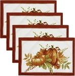 Autumn Pumpkin Grove Fall Placemat Seasonal Table Decor 13"X19" Set Of 4 New. Price: $24.99.