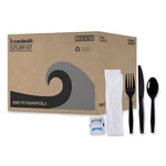 Boardwalk 6-PC Cutlery Kit Black Pl Fork Knife Spoon Napkin Salt Pepper 250/CT New. Price: $41.62.