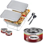 Sterno Buffet Kit Disposable Chafing Set - Dishes For New. Price: $40.99.