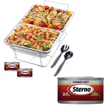 Sterno Buffet Kit Disposable Chafing Set - Dishes For Buf... New. Price: $45.96.
