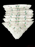 Lenox 7 Holly Berry Embroidered Cut Out Holiday Cotton Cloth Napkins Vtg Pre-owned. Price: $74.99.