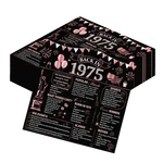 50TH Birthday Decorations For Women, 50PCS Back Party Napkins, Rose Gold D... New. Price: $11.84.