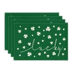 Artoid Mode Green Lucky Shamrock St. 12" X 18", Rectangular 4 Pcs, New. Price: $14.76.