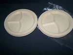 Set Of 4 Vintage Get Melamine Tan Divided Plates CP-531 Used. Price: $15.99.