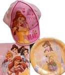 Disney Princess Belle Pink Cap/dessert Party Set: 10 Plates + 12 Napkins/new!. Price: $10.99.