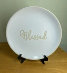 Better Homes & Gardens Blessed 8.5IN Round Beige Plate Used. Price: $6.49.