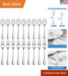 Mirror Polished 8-PIECE Fork And Spoon Set Perfect Home Restaurant Use New. Price: $13.99.