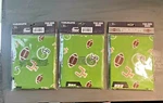 Set Of 3 Football Theme Tablecloths Covers Green 54" X 108" Disposable New. Price: $22.47.