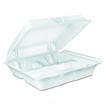 Dart 90HT3R Food Container, 3-COMPARTMENT, White, 9-2/5" X 9" 3" 200/CASE New. Price: $59.26.