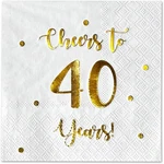 Cheers To Years Cocktail Napkins Happy 40TH Birthday Decorations For Men An New. Price: $24.99.
