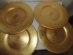 Six Pier Gold Leaf 13 Charger Plates Perfect 5 Are New With Tags. Price: $100.00.