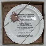 Mud Pie Friendsgiving Ceramic Plate 10" White Thanksgiving Decor New. Price: $29.99.