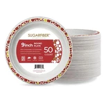 50 Count Harvest Pack 9" Christmas Paper Plates Compostable Disposable White New. Price: $20.02.