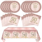 50TH Birthday Decorations For Women Rose Gold Years Party Tableware Se... New. Price: $18.12.