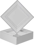 Bloomingoods Plastic Disposable Square 6.5 In. Dessert, White, Silver Rim New. Price: $40.17.
