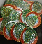 Lot Of Amscan Paper Plates Christmas Tree Metallic Seasons Greetings Nos /12B New. Price: $14.25.