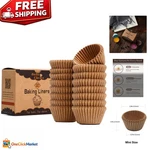 Bake Choice Non-stick 400PCS Cupcake Liners For Baking, Mini, Natural New. Price: $16.09.
