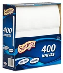 Settings Cutlery 400 Count Disposable Plastic White Knives New. Price: $15.89.