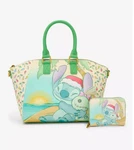 Loungefly Disney Stitch & Scrump Holiday Beach Mini Satchel Bag Wallet Sold New. Price: $120.00.