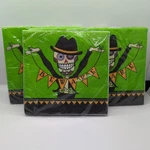Day Of Dead Halloween Paper Napkins 13" X Unique Ind Green Made Usa 16 Ct New. Price: $9.95.