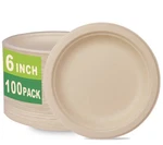 Greenworks 100 Count 6 Small Compostable Dessert Plates, Inch, Unbleached New. Price: $19.79.