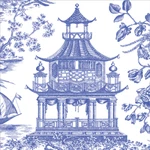 Caspari - Chinoiserie Toile Pagoda Paper Cocktail Napkins New. Price: $5.99.