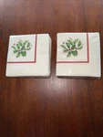 2 Packages Lenox Holly Napkins Cr Gibson 40 Beverage Paper Christmas Holiday Nos New. Price: $24.00.