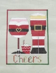 Sew Much Fun Cheers Santa Cups With Stitch Guide Handpainted Needlepoint Canvas New. Price: $99.50.