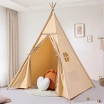 Khaki Canvas Teepee Tent For Kids & Adults - Washable Sleepover Fun New. Price: $116.99.