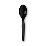 Dixie Plastic Cutlery, Heavy Mediumweight Spoon, Black, 1,000/CARTON New. Price: $52.47.