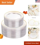 51 Dinner & Dessert Plates Bpa-free Gold Plastic For All Occasions New. Price: $45.00.