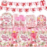 Durony 194 Pieces Happy Mother's Day Party Set Including Pink New. Price: $38.99.