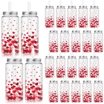 24 Pcs Valentines Gift Bulk 13.5 Oz Red Heart Plastic Cup With Lids And Straw... New. Price: $58.93.