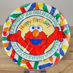 Vtg New Sealed Elmo Designware Happy Birthday 8 Paper 7" Dessert Plates. Price: $9.99.