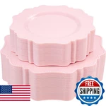 Colosus 100 Pcs Plastic Set, Nice Disposable Plates,pink New. Price: $89.25.