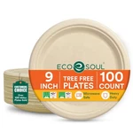Compostable Paper Plates 9 Inch, 100 Pack Heavy Duty Disposable Dinner Pape... New. Price: $30.34.