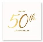 Happy 50TH Anniversary Cocktail Napkins By X&o Paper Goods (20 Count) New. Price: $8.99.