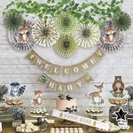 Yara Woodland Baby Shower Decorations Animals Theme For Boy & Girl DECOR-B14 New. Price: $29.99.
