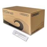 Boardwalk Polystyrene Cutlery Kit, Fork/knife/napkin/spoon, Plastic, 250/CARTON New. Price: $35.73.
