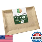 Charity Leaf 14X10" Palm Trays (25) Eco-friendly, Heavy-duty, Disposable New. Price: $79.01.