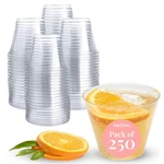 Prestee 250-PACK 9OZ Clear Plastic Cups Count (pack Of 1), New. Price: $40.67.