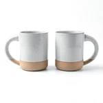 Set 2, 12OZ Modern Stoneware Coffee Mugs, Large Handle Ceramic Drinkw.... Price: $35.03.