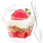 Qeirudu 2 Oz Mini Dessert Cups With Lids And Spoons -100 Pack Plastic Shooter New. Price: $31.26.