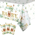 Tatuo 3 Packs Bear Baby Shower Tablecloth Cover 54" X 108", Green New. Price: $13.99.