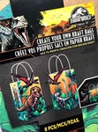 Jurassic World Dinosaur Kraft Bags (you Create) Birthday Party Loot Sacks 8-PCS. New. Price: $13.98.