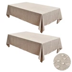 Fitable Faux Linen Tablecloths For Rectangle Tables: Water & Stain Resistant Far New. Price: $20.88.