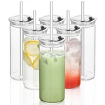 Kemorela 6-PACK 18OZ Glass Cups With Lids Large, Clear ROUND-6PCS New. Price: $60.08.